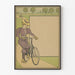 Póster vintage de ciclismo para mujer en paseo
