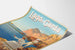 Póster vintage Lago di Garda Pesca junto al agua