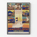 Póster vintage de Lamport & Holt Cruises con destinos europeos y africanos