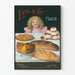 Póster vintage de harina Lang & Co. con niño y panes variados