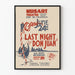 Póster vintage Última noche de Don Juan Teatro Musart