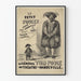 Póster vintage El General Tom Pouce en el Teatro del Vaudeville