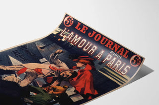 Vintage poster Le Journal: Love in Paris by Mr. Goron