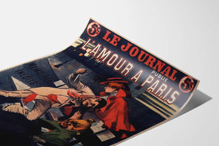 Vintage poster Le Journal - L'amour à Paris by M. Goron
