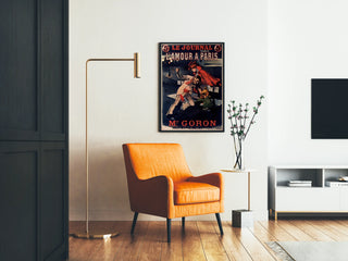 Vintage poster Le Journal - L'amour à Paris by M. Goron