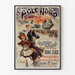 Póster vintage de patinaje perpetuo sobre hielo real - El Polo Norte París