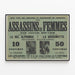 Vintage Poster The Female Assassins by Alexis Bouvier — framed artwork on a wall