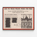 Vintage English Textile Rationing Poster During War — framed artwork on a wall