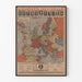 Vintage Europe Poster - Borders and New States of the Treaty of Versailles