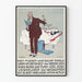 Póster vintage de un hombre leyendo y vertiendo una copa de vino