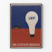Póster de iluminación rural de electrificación vintage