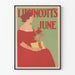 Póster vintage de Lippincott's de junio con mujer en vestido rojo