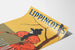 Póster vintage de Lippincott's noviembre con elegante abrigo rojo
