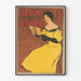 Vintage poster Lippincott's October with woman in yellow dress