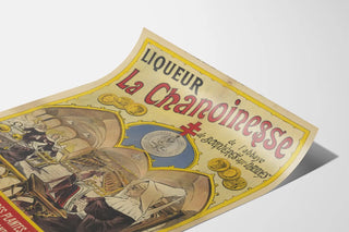 Vintage poster of La Chanoinesse liqueur, Abbey of Bouxières-aux-Dames