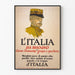 Póster vintage italiano sobre la economía alimentaria militar