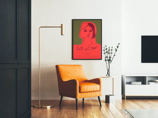 Minimalist Decorative Poster of Face and Typography Loss and Grief