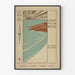 Póster vintage Amor y Rocas paisaje costero