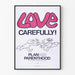 Póster Amor con Cuidado - Decoración de Pared Planificación Familiar