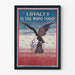 Póster vintage patriótico Águila y Campana de la Libertad