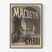 Póster vintage de la ópera Macbeth de C. Verdi