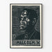 Decorative poster Malcolm X style linocut
