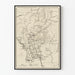 Póster de mapa vintage de las fronteras y redes de transporte en Birmania y regiones vecinas