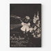 Póster vintage Martha-Jane en blanco y negro