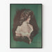 Póster vintage de retrato femenino de 1902 por Frank Parker