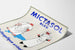 Póster publicitario vintage Mictasol Azul antiséptico urinario