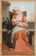La Joven Madre - Émile Lévy — cuadro enmarcado en la pared