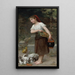 Alimentar a los Conejos - Émile Munier — cuadro enmarcado en la pared