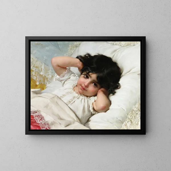 Retrato de Marie-Louise - Émile Munier — cuadro enmarcado en la pared