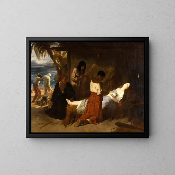 La Muerte de la Virgen - Émile Signol — cuadro enmarcado en la pared