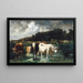 Landscape with Livestock - Émile van Marcke — framed artwork on a wall