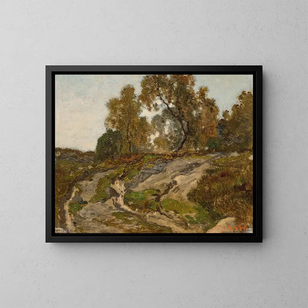 Paisaje forestal - Émile van Marcke — cuadro enmarcado en la pared