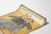 Vintage poster of South Manchuria Railway with two children in traditional costume