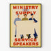 Póster mural del Ministerio de Suministros de Altavoces del Servicio