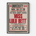 Póster de teatro vintage Miss Lulu Bett
