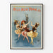 Póster vintage espectacular de burlesque Miss Nueva York Jr