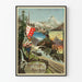 Póster vintage Mont-Cervino Mont-Rosa ferrocarril Viège-Zermatt