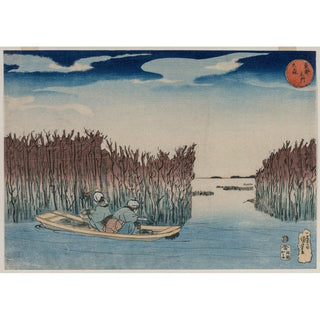 Ōmori, de la série des lieux célèbres de la capitale orientale - Utagawa Kuniyoshi | Reproduction Tableau Décoration murale affiche copie