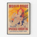 Póster vintage Moulin Rouge París Cancán espectáculo velada