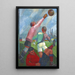 Footballers in the Plain - Ángel Zárraga — framed artwork on a wall
