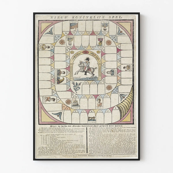 Vintage Wall Decoration Poster of the Old Nieuw Koninklijk Board Game