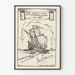 Vintage 1938 New Year Poster of an Old Ship at Sea Artem Legrand