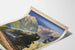Póster vintage del tren North Coast Limited en las Montañas Rocosas de Montana