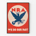 Póster mural Miembro de la NRA Hacemos Nuestra Parte Vintage Rojo y Azul
