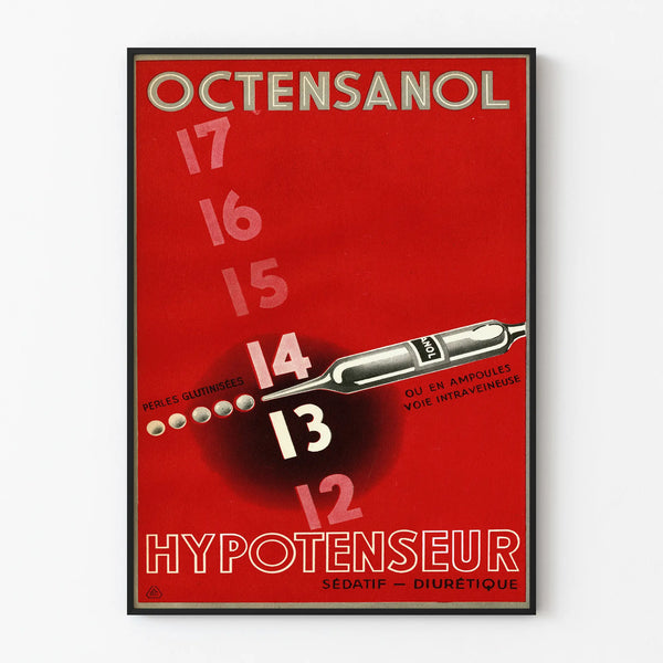 Vintage Poster Octensanol Vasodilator Wall Decoration