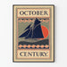 Póster vintage de velero October Century